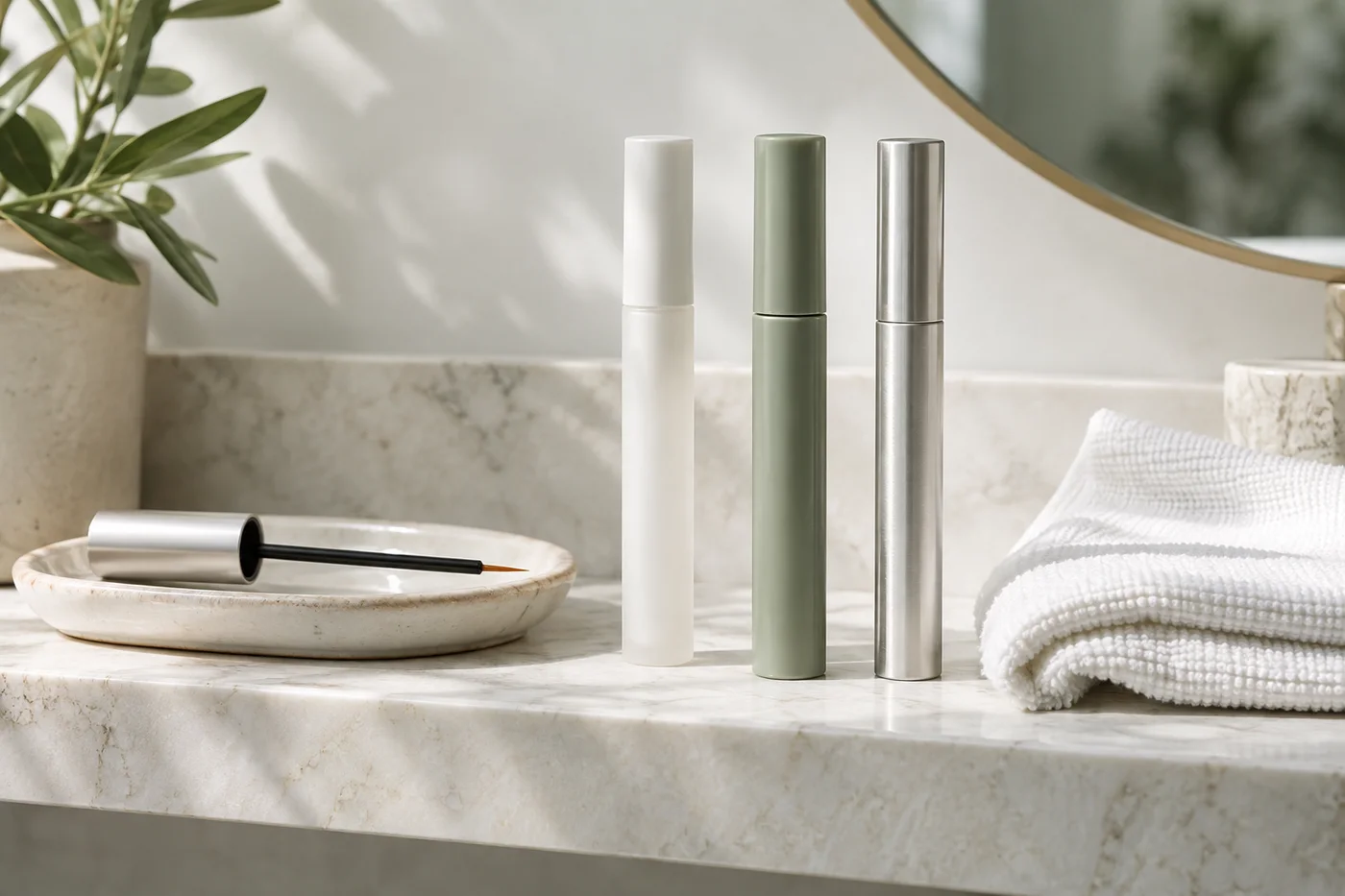Illustrative selection of unbranded cosmetic containers